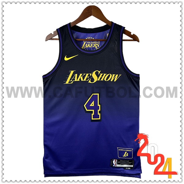 Camisetas NBA Los Angeles Lakers (KNECHT #4) 2024/25 Violeta/Negro