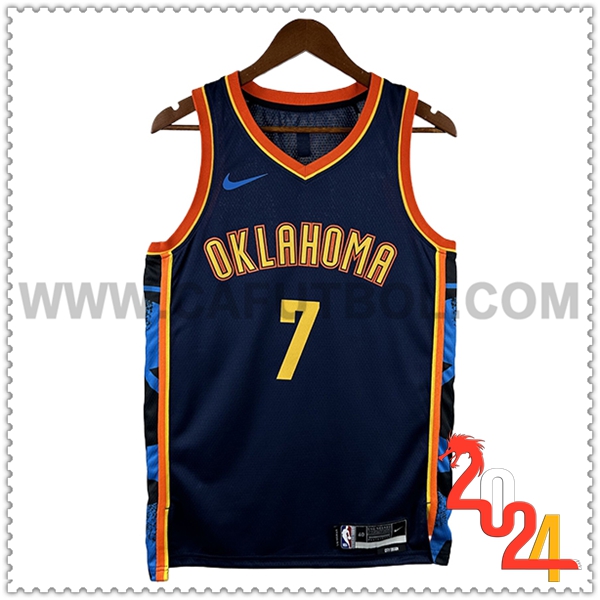 Camisetas NBA Oklahoma City Thunder (NHOLMGREN #7) 2024/25 Azul/Naranja