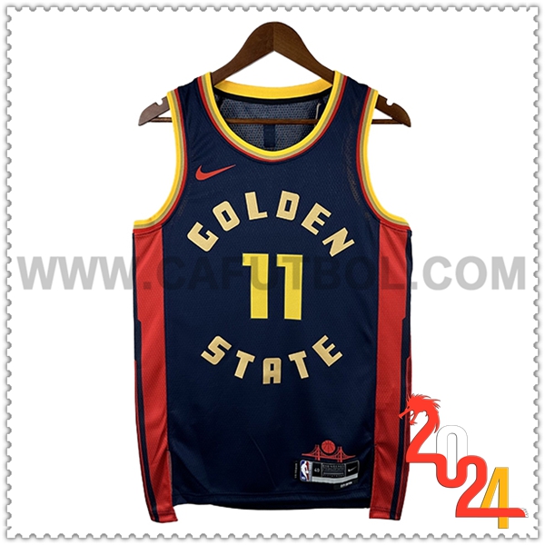 Camisetas NBA Golden State Warriors (THOMPSON #11) 2024/25 Negro/Rojo/Amarillo