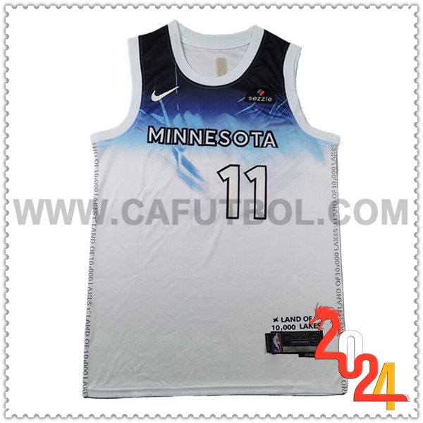 Camisetas NBA Minnesota Timberwolves (REID #11) 2024/25 Blanco/Azul -04