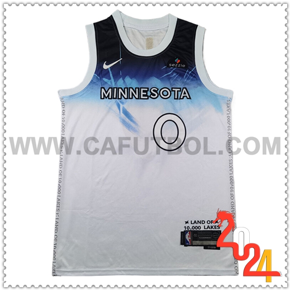 Camisetas NBA Minnesota Timberwolves (DIVINCENZO #0) 2024/25 Blanco/Azul