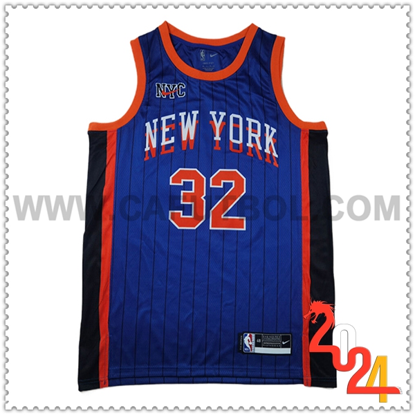 Camisetas NBA New York Knicks (TOWNS #32) 2024/25 Azul/Negro/Naranja