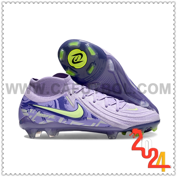 Nike Zapatos de Futbol Phantom Luna Elite NU FG Violeta/Verde -02