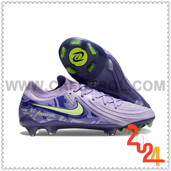Nike Zapatos de Futbol Phantom Luna Elite NU FG Violeta/Verde -03