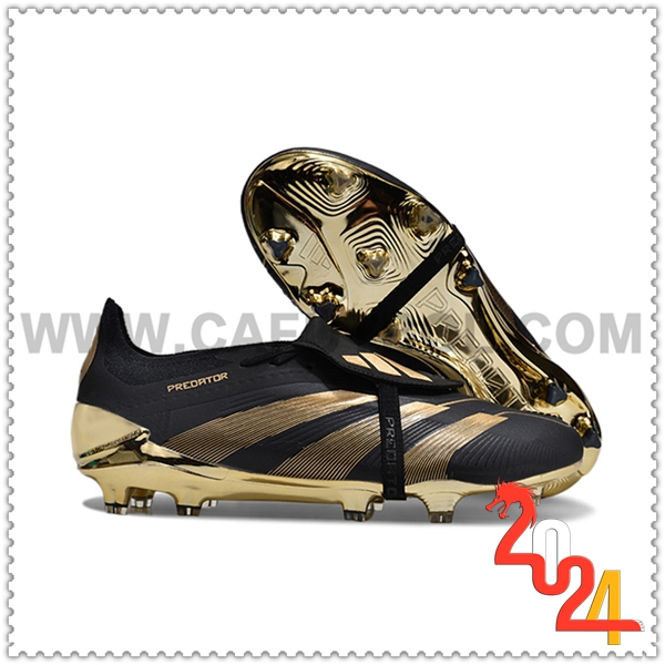 Adidas Zapatos de Futbol Predator Elite Tongue FG Negro/Amarillo -04
