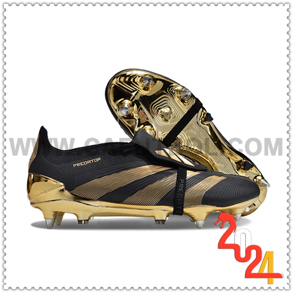Adidas Zapatos de Futbol Predator Elite Tongue SG Negro/Amarillo -02