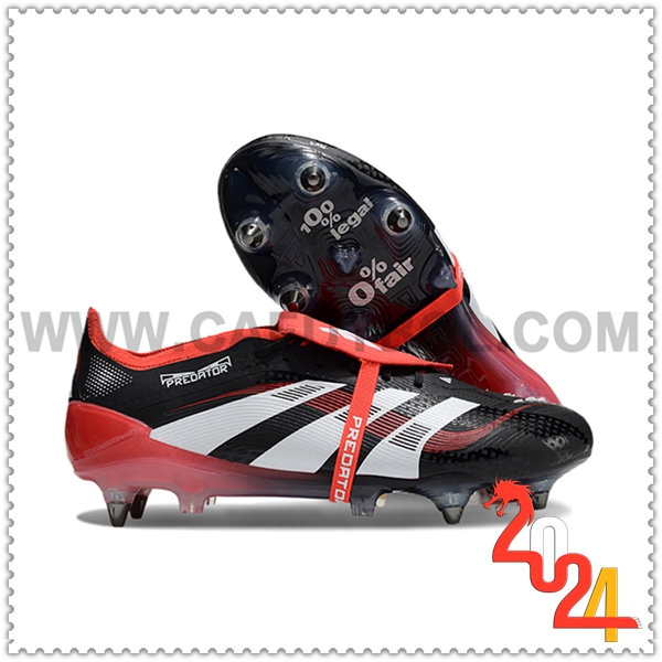 Adidas Zapatos de Futbol 25 Predator Elite Tongue SG Negro/Naranja/Blanco