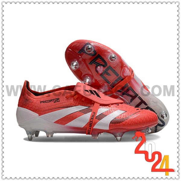 Adidas Zapatos de Futbol 25 Predator Elite Tongue SG Naranja/Blanco