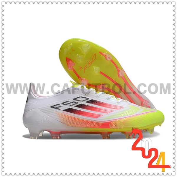 Adidas Zapatos de Futbol F50 ELITE FG Blanco/Amarillo/Naranja