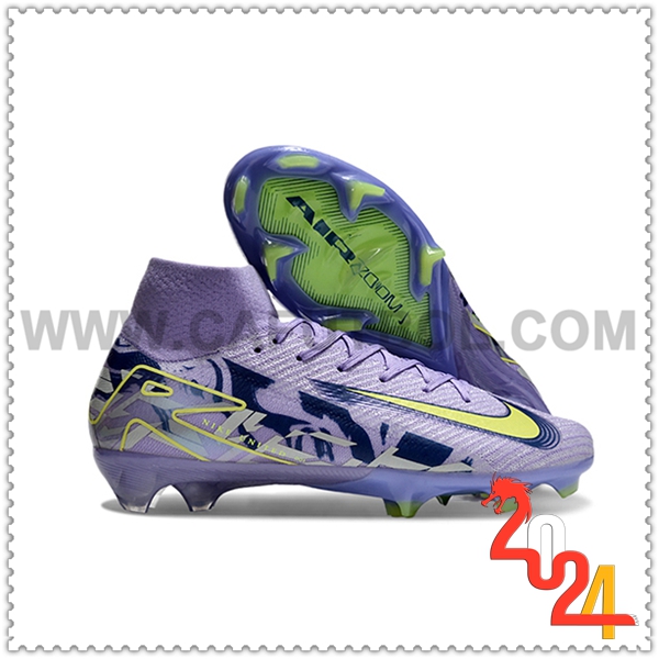Nike Zapatos de Futbol Air Zoom Mercurial Superfly IIX Elite FG Violeta/Amarillo