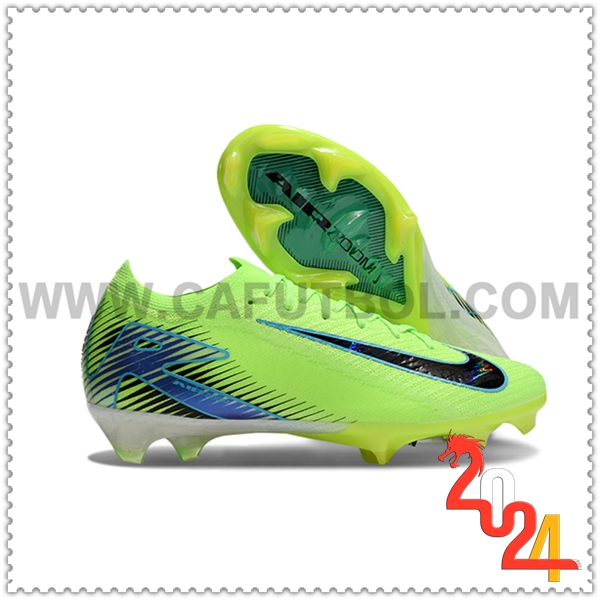 Nike Zapatos de Futbol AIR Zoom Mercurial Vapor 16 Elite XXV FG Verde/Negro/Azul