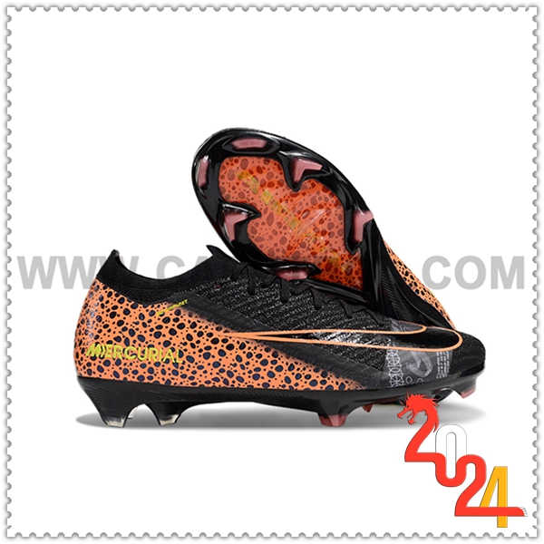 Nike Zapatos de Futbol AIR Zoom Mercurial Vapor 16 Elite XXV FG Negro/Naranja