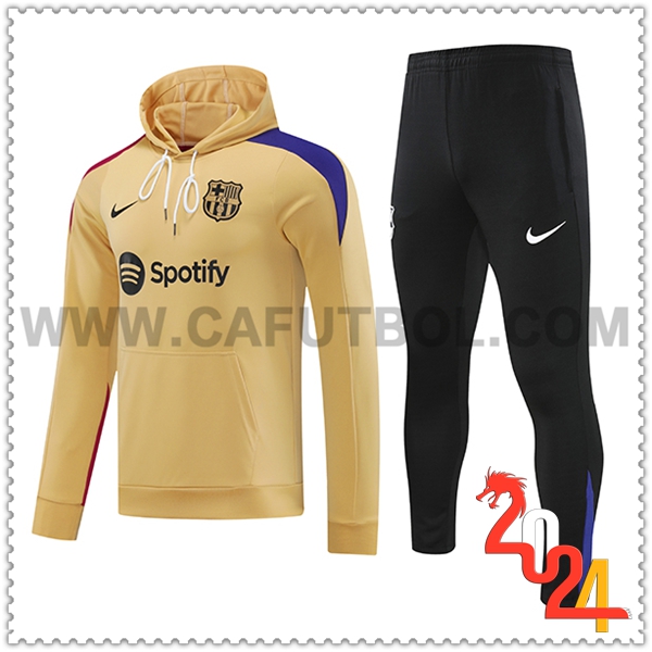 Sudadera Con Capucha Chandal FC Barcelona Amarillo/Azul/Rojo 2024 2025 -02
