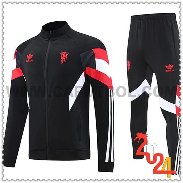 Chandal Futbol Manchester United Negro/Rojo/Blanco 2024 2025 -02