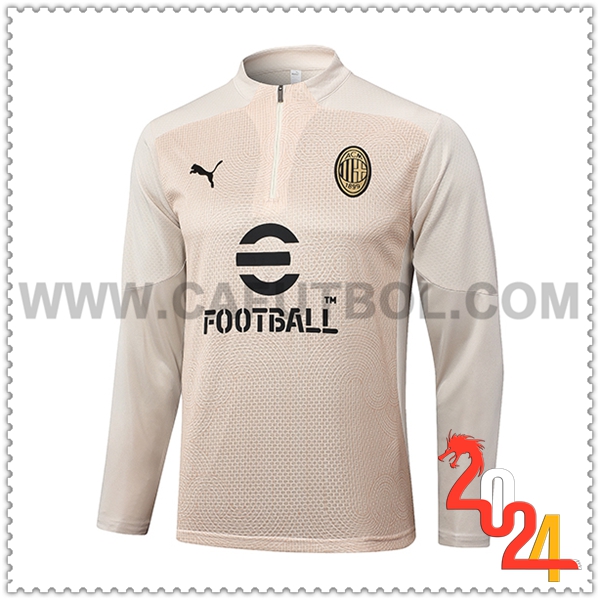Sudadera de Entrenamiento AC Milan Beige 2024 2025