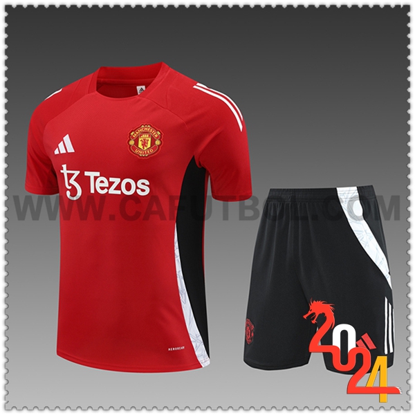 Camiseta Entrenamiento Manchester United Ninos Rojo/Negro 2024 2025