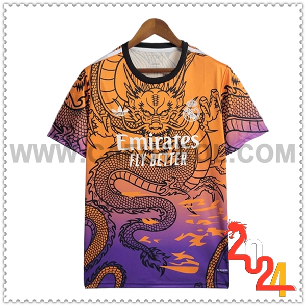 Camiseta Futbol Real Madrid Naranja Edicion Especial 2024 2025