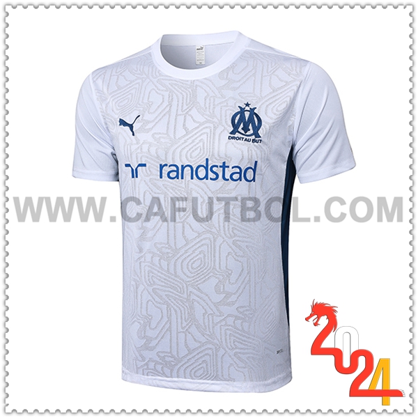 Camiseta Entrenamiento Marsella Blanco/Azul 2024 2025