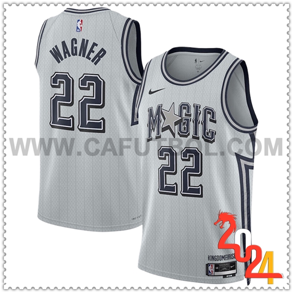 Camisetas Orlando Magic (WAGNER #22) 2024/25 Blanco/Gris