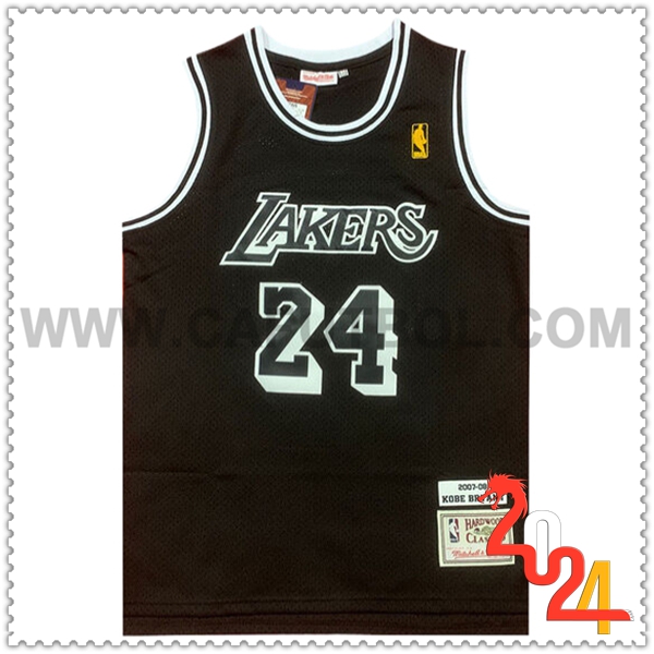 Camisetas Los Angeles Lakers (BRYANT #24) 2024/25 Negro/Blanco