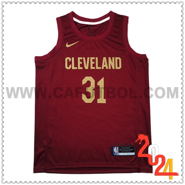Camisetas Cleveland Cavaliers (ALLEN #31) 2024/25 Rojo/Amarillo