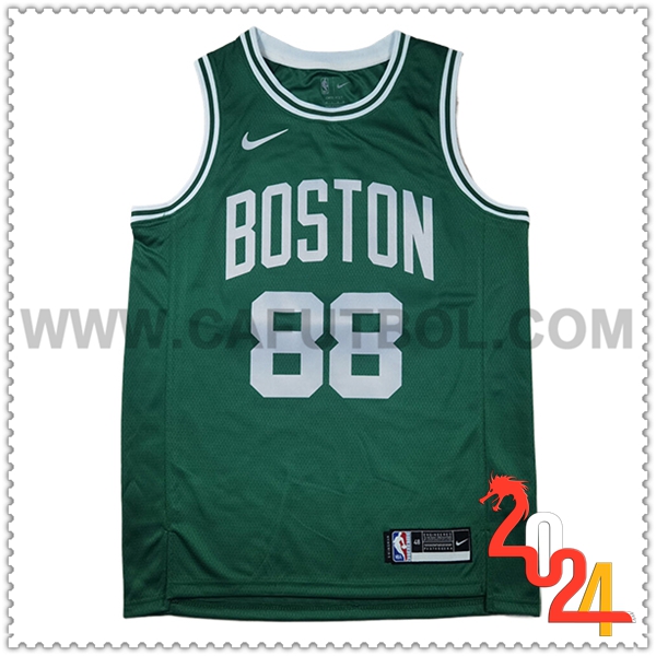 Camisetas Boston Celtics (QUETA #88) 2024/25 Verde/Blanco