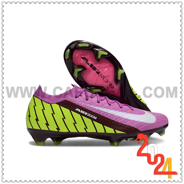 Nike Zapatos de Futbol AIR Zoom Mercurial Vapor 16 Elite XXV FG Violeta/Verde/Blanco
