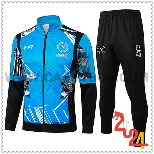 Chandal Chaquetas Futbol SSC Napoles Azul/Negro 2024 2025