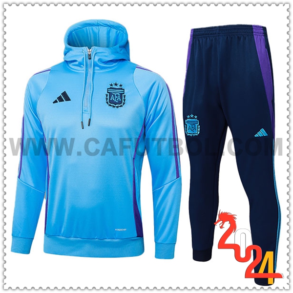 Chaqueta Con Capucha Chandal Argentina Azul/Violeta 2024 2025 -02