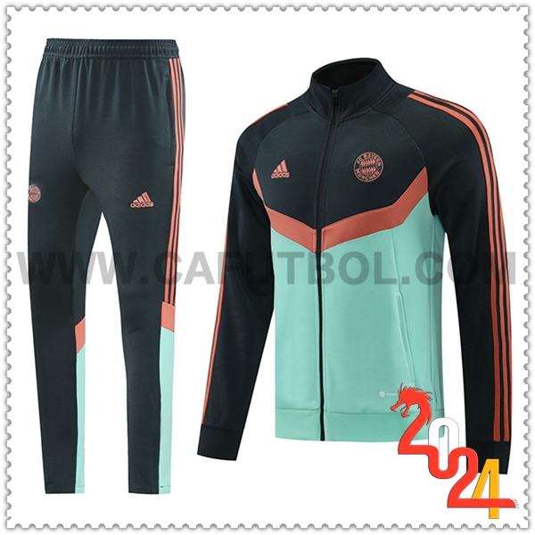 Chandal Chaquetas Futbol Bayern Munich Verde/Negro/Marrón 2024 2025