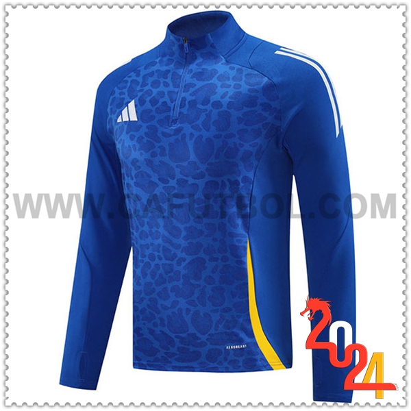 Sudadera Entrenamiento Adidas Azul/Amarillo 2024 2025