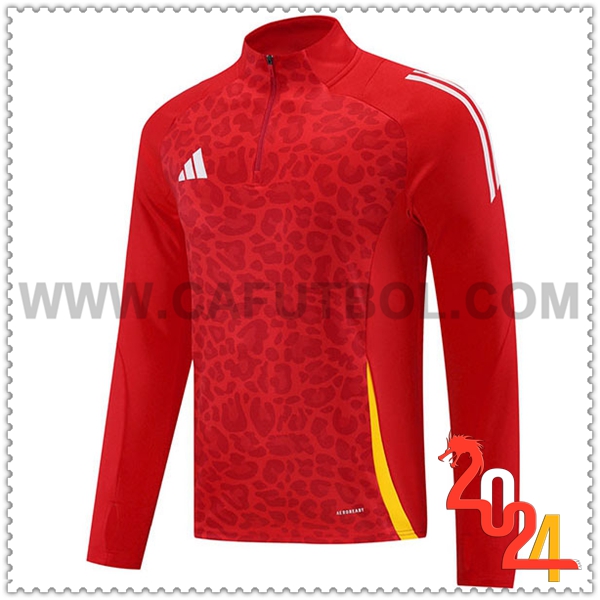 Sudadera Entrenamiento Adidas Rojo/Amarillo 2024 2025