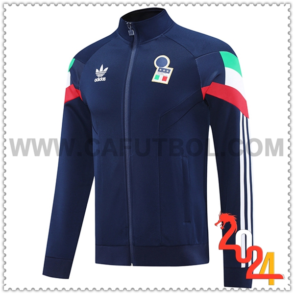 Chaquetas Futbol Italia Azul marino 2024 2025