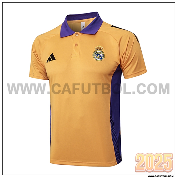 Camiseta Polo Real Madrid Naranja/Violeta 2025 2026