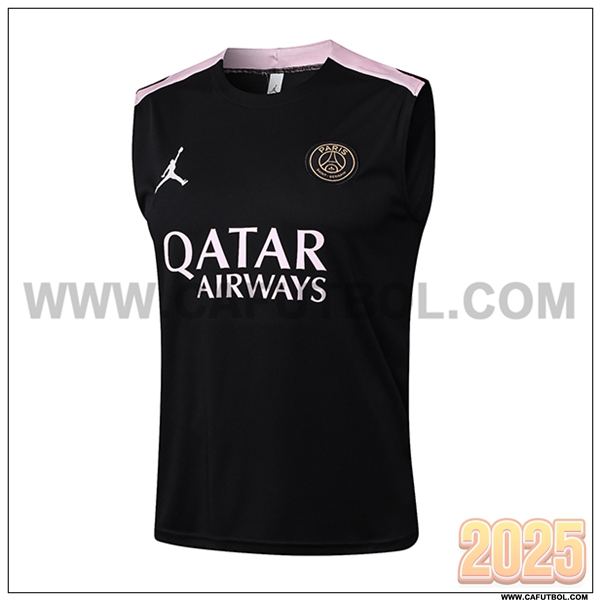 Chalecos De Futbol PSG Negro/Rosa 2025 2026