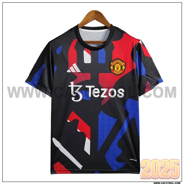 Camiseta Entrenamiento Manchester United Blanco/Rojo/Negro 2025 2026