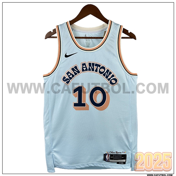 Camisetas San Antonio Spurs (SOCHAN #10) 2025/26 Azul/Naranja