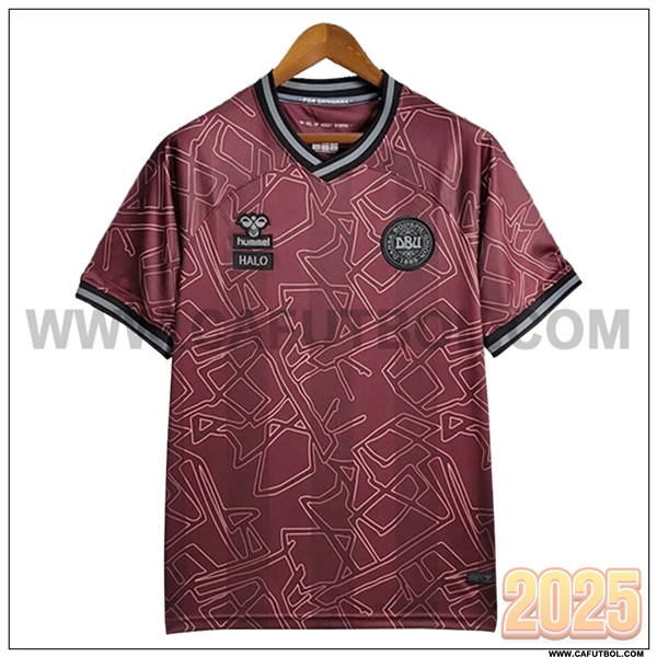Camiseta Equipo Dinamarca Rojo oscuro Edicion especial 2024 2025