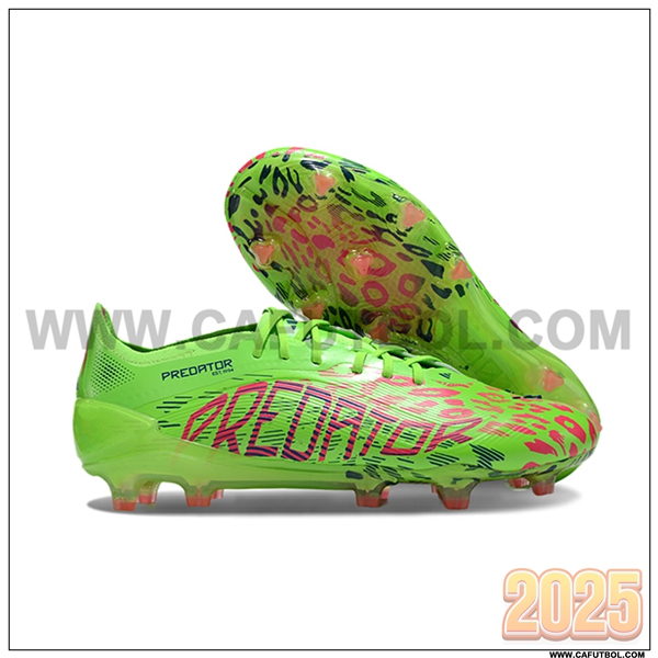 Adidas Zapatos de Futbol 25 Predator Elite FG Verde/Rojo