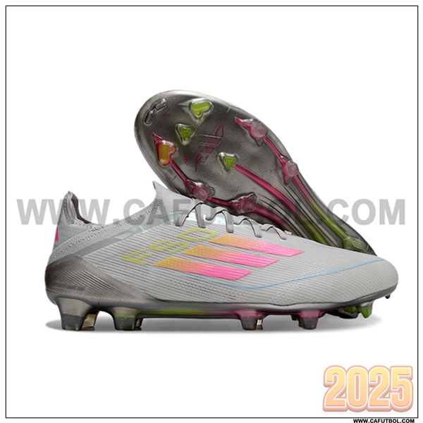 Adidas Zapatos de Futbol F50 Elite FG Gris/Rosa