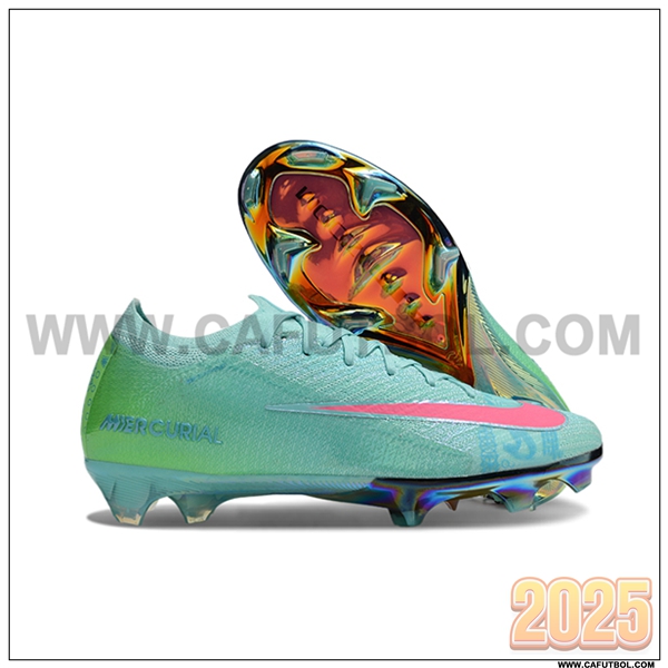 Nike Zapatos de Futbol AIR Zoom Mercurial Vapor 16 Elite XXV FG SE Verde/Rosa -03
