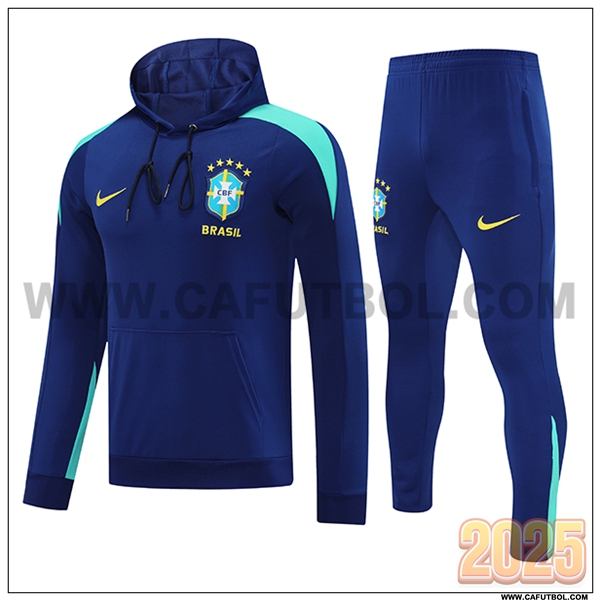 Chaqueta Con Capucha Chandal Brasil azul real 2025 2026