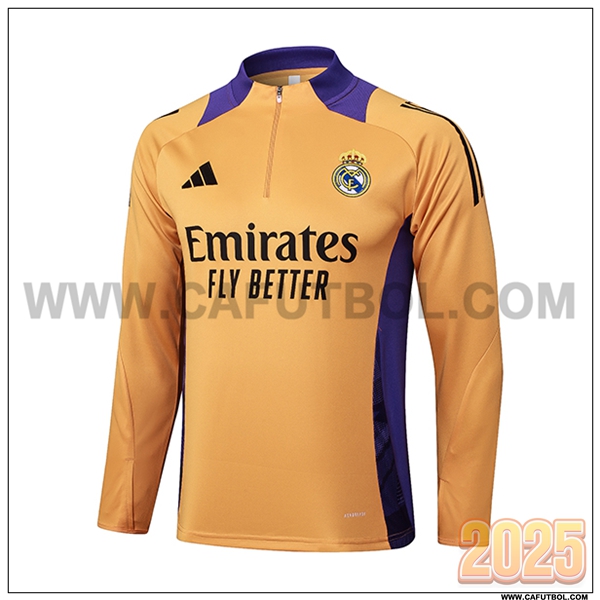 Sudadera De Entrenamiento Real Madrid Naranja/Violeta 2025 2026
