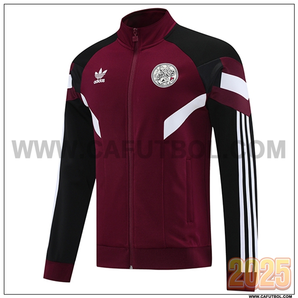 Chaquetas Futbol Ajax Rojo/Negro/Blanco 2025 2026