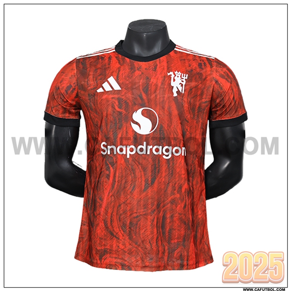 Camiseta Futbol Manchester United Rojo Edicion especial 2024 2025
