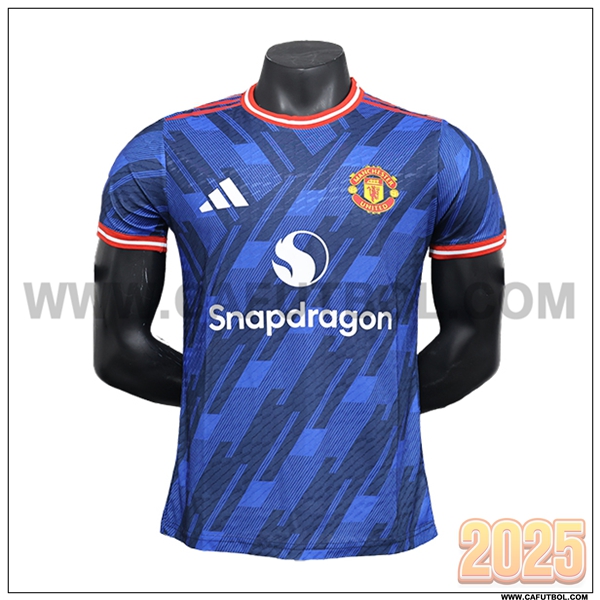 Camiseta Futbol Manchester United Azul Edicion especial 2024 2025