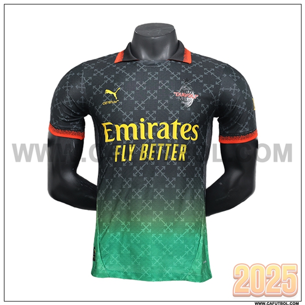 Camiseta Futbol AC Milan Negro Verde Edicion especial 2024 2025