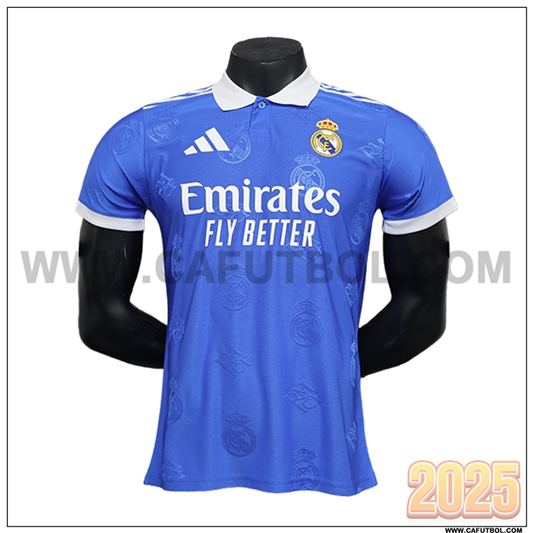 Camiseta Futbol Real Madrid Azul Edicion especial 2024 2025