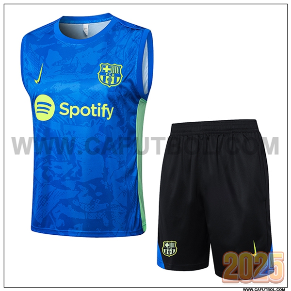 Camiseta Entrenamiento sin mangas FC Barcelona Azul/Verde 2025 2026