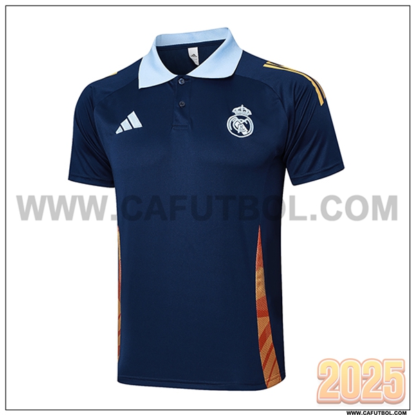 Camiseta Polo Real Madrid Azul/Naranja 2025 2026